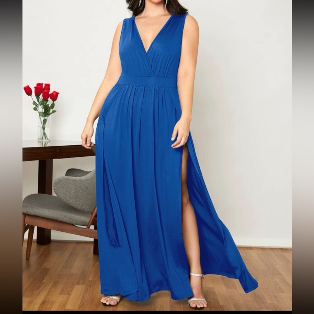 Sexy Blue Maxi Dress